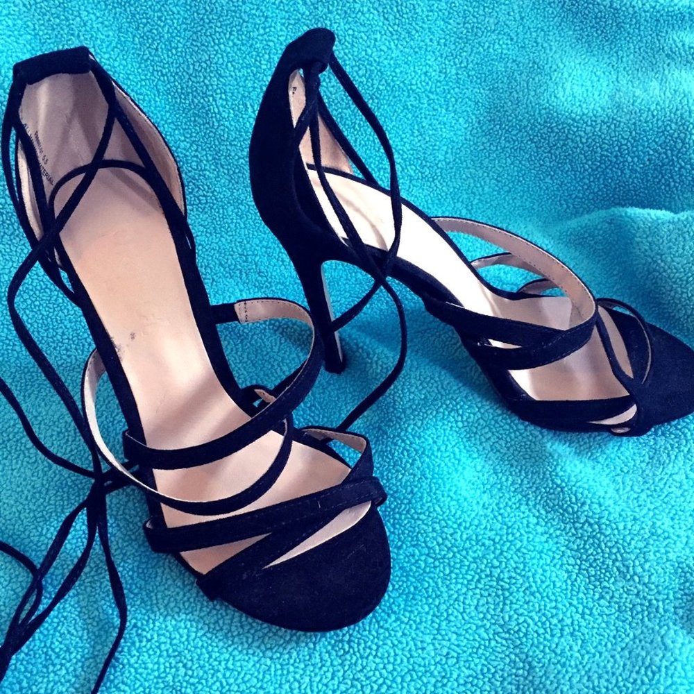 Black Strappy Heels